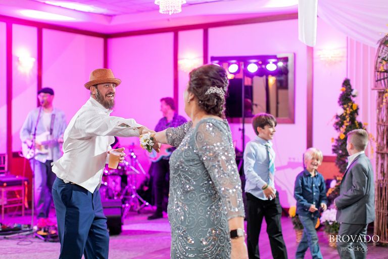 Groom dancing with his mother